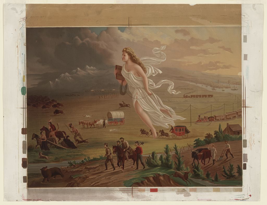 'American Progress'. John Gast c1872. Library of Congress Prints and Photographs Division Washington, D.C. 20540 USA. http://hdl.loc.gov/loc.pnp/pp.print.